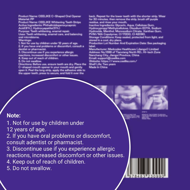 ZARONOVA Purple Teeth Whitening Strips