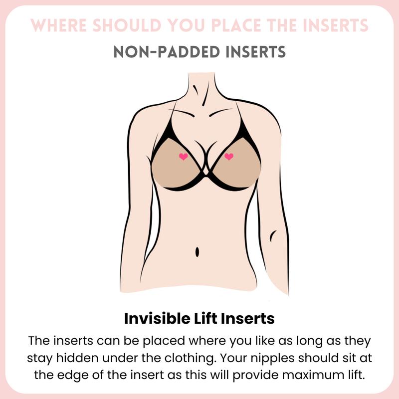 Women’s Double-Sided Adhesive Invisible Lift Inserts Bra