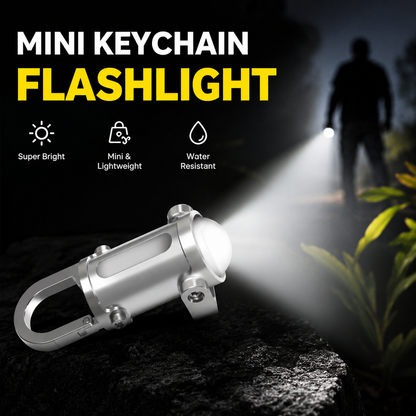 1200LM Super Bright Rechargeable Keychain&SOS Flashlight-Waterproof
