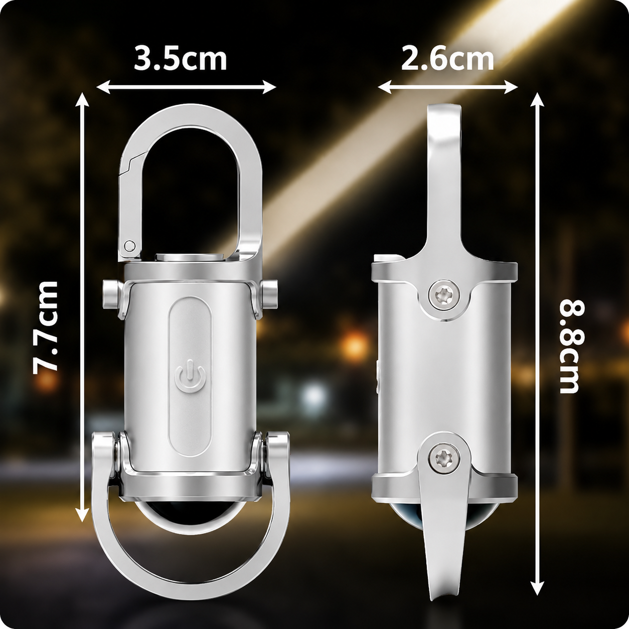 1200LM Super Bright Rechargeable Keychain&SOS Flashlight-Waterproof