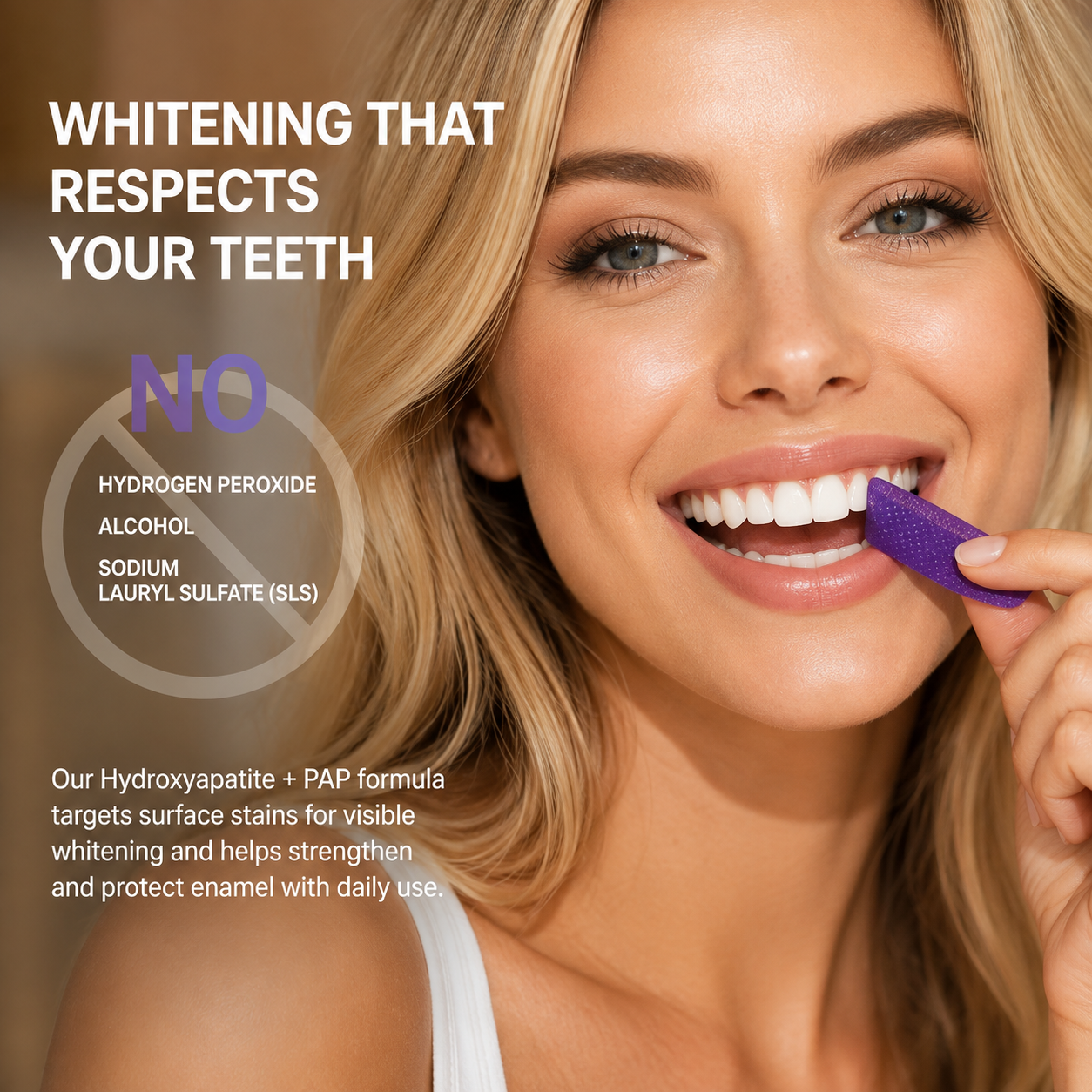 ZARONOVA Purple Teeth Whitening Strips