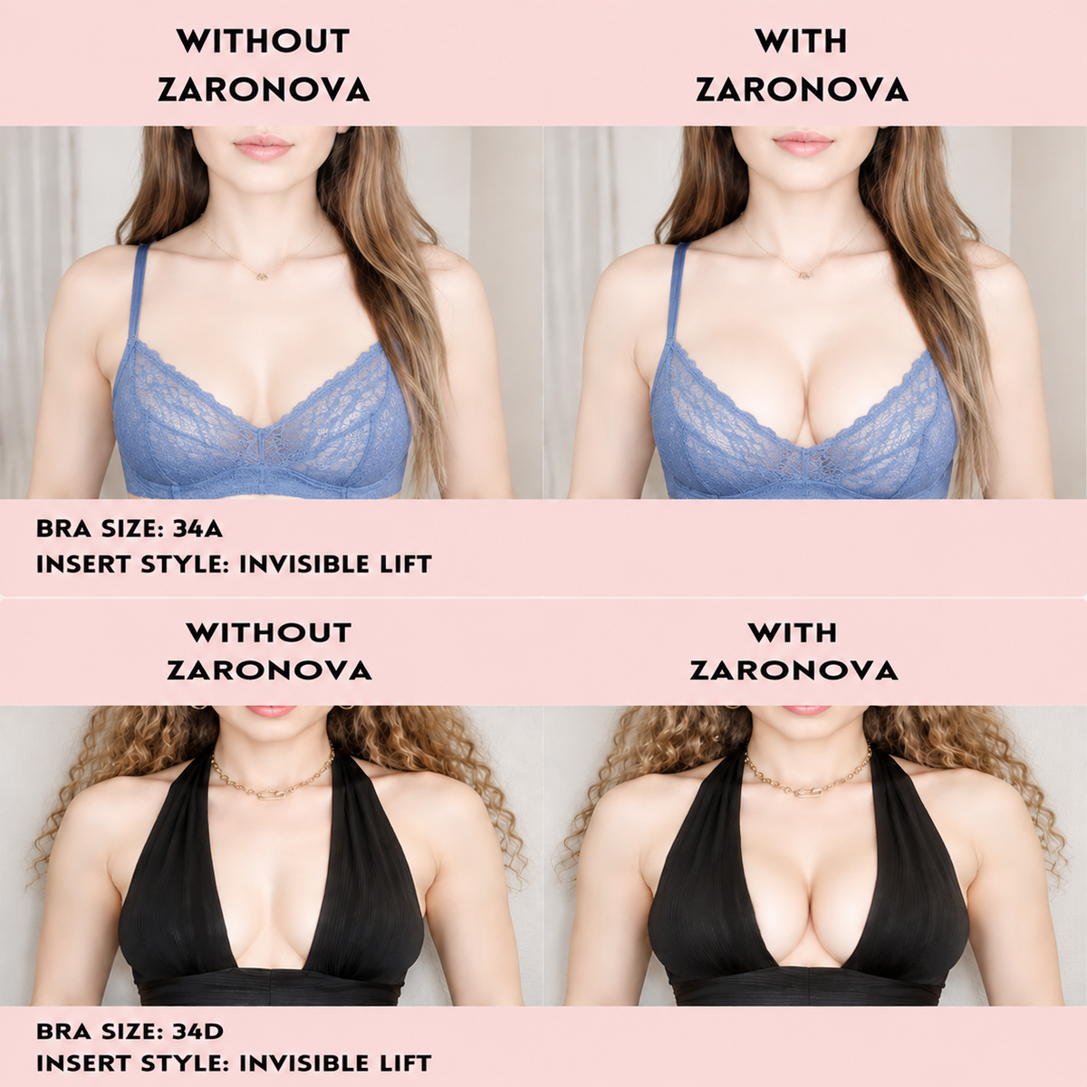 Women’s Double-Sided Adhesive Invisible Lift Inserts Bra