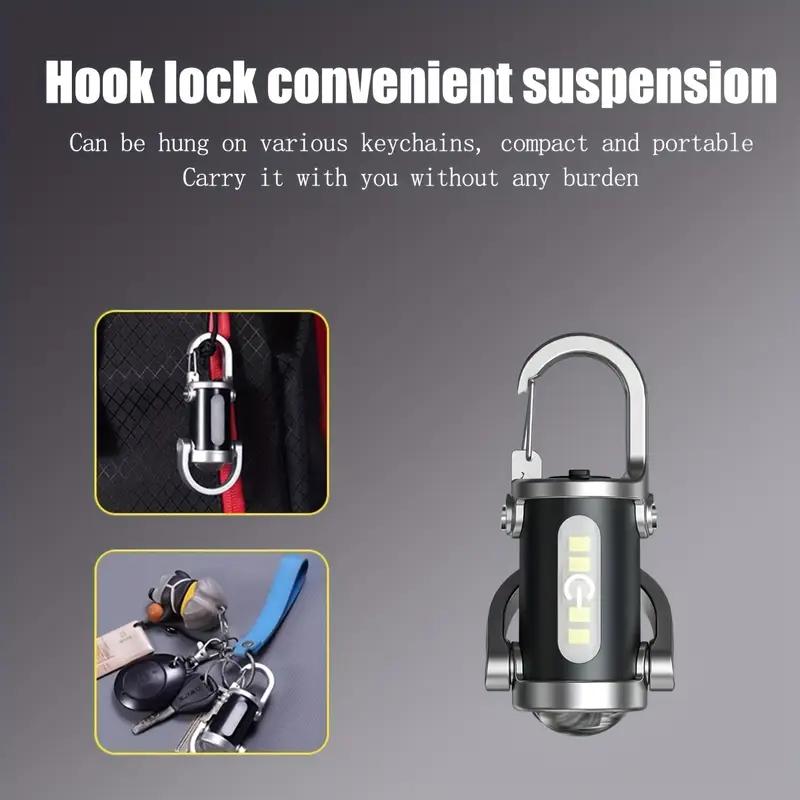 1200LM Super Bright Rechargeable Keychain&SOS Flashlight-Waterproof