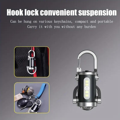 1200LM Super Bright Rechargeable Keychain&SOS Flashlight-Waterproof